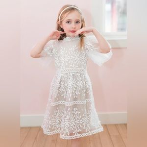 IVY CITY CO - MINI SICILY DRESS WITH FLUTTER SLEEVES